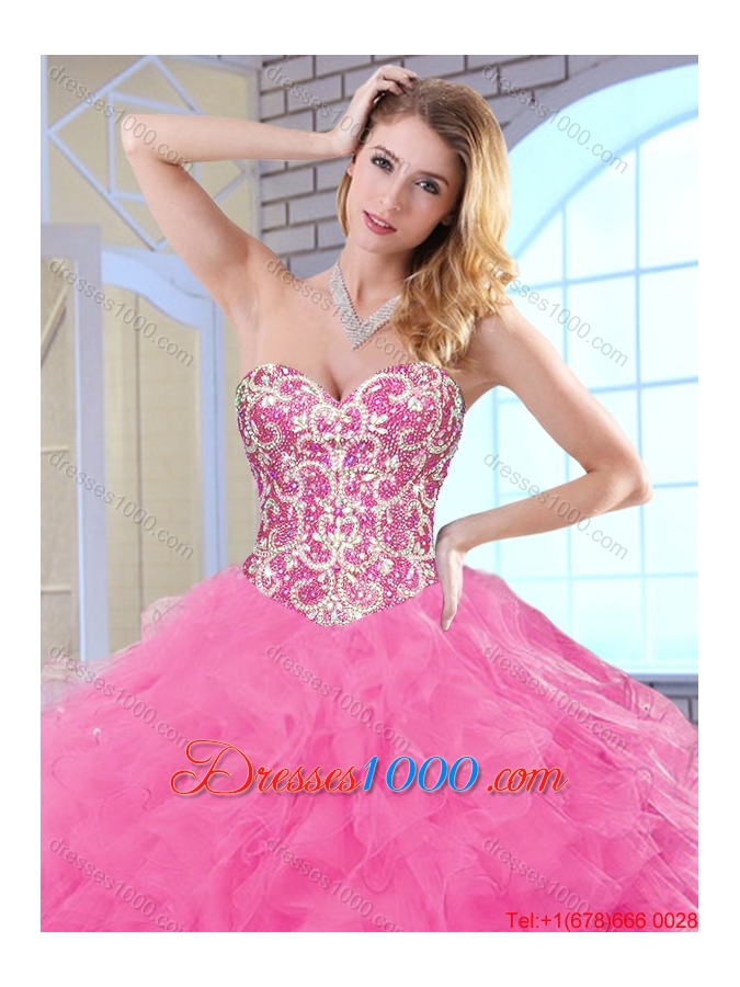 Perfect Sweetheart Quinceanera Gowns with Beading and Ruffles