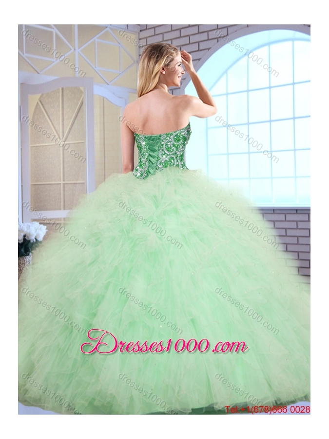 Perfect Sweetheart Quinceanera Gowns with Beading and Ruffles