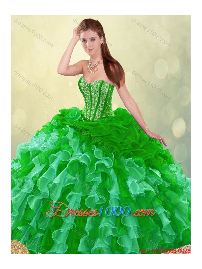 2016 Gorgeous Multi Color Quinceanera Dresses with Brush Train
