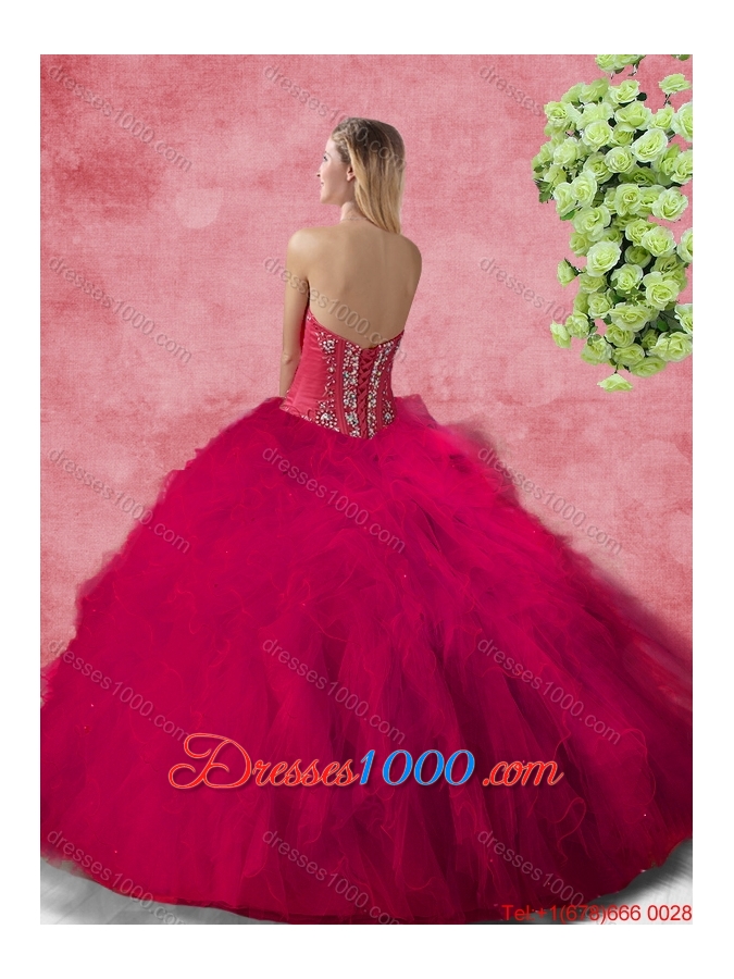 2016 Pretty Quinceanera Dresses with Beading and Ruffles