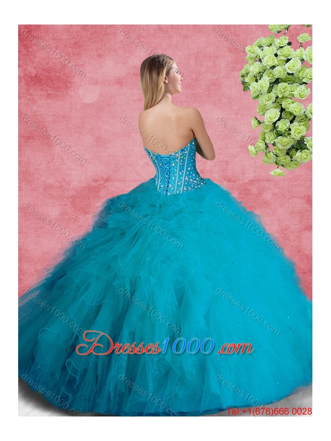 Classical Beaded Sweetheart Quinceanera Dresses with Ruffles
