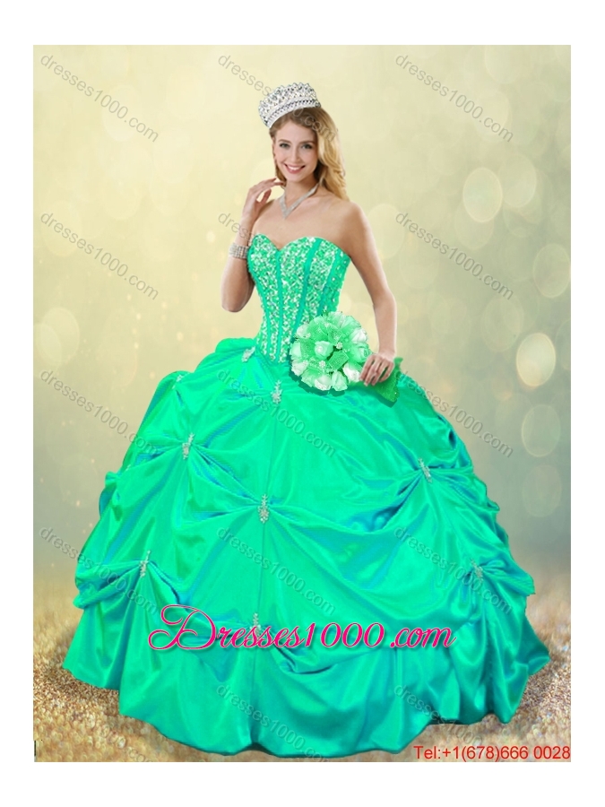 DBeautiful Beading and Pick Ups Detachable Quinceanera Dresses with Lace Up