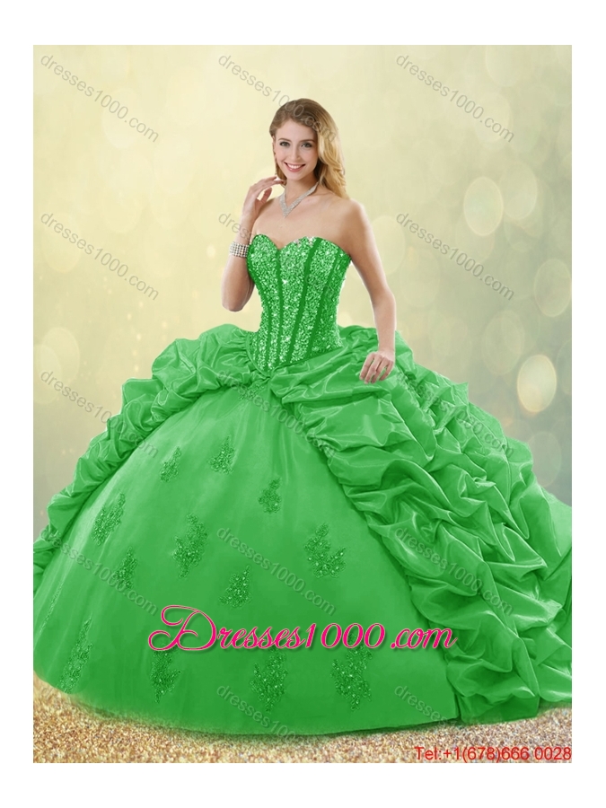 Elegant Spring Detachable Quinceanera Dresses with Beading and Appliques