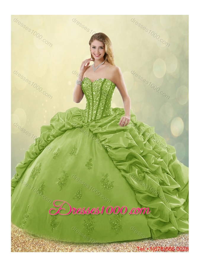 Exquisite Beading and Appliques Quinceanera Dresses for 2016 Spring