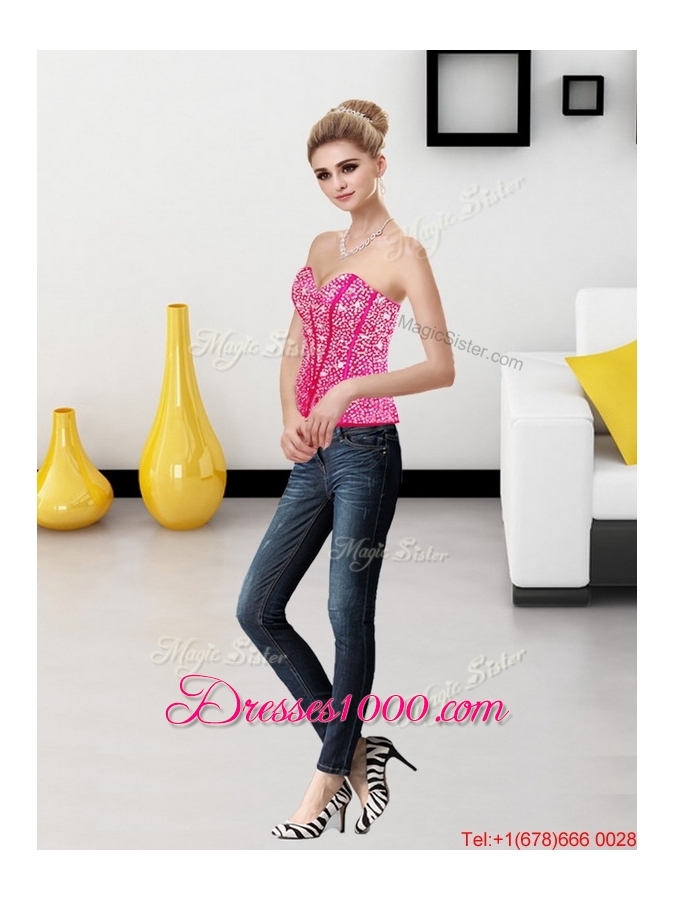 Fashionable 2015 Beading and Ruffles Sweetheart Quinceanera Dresses