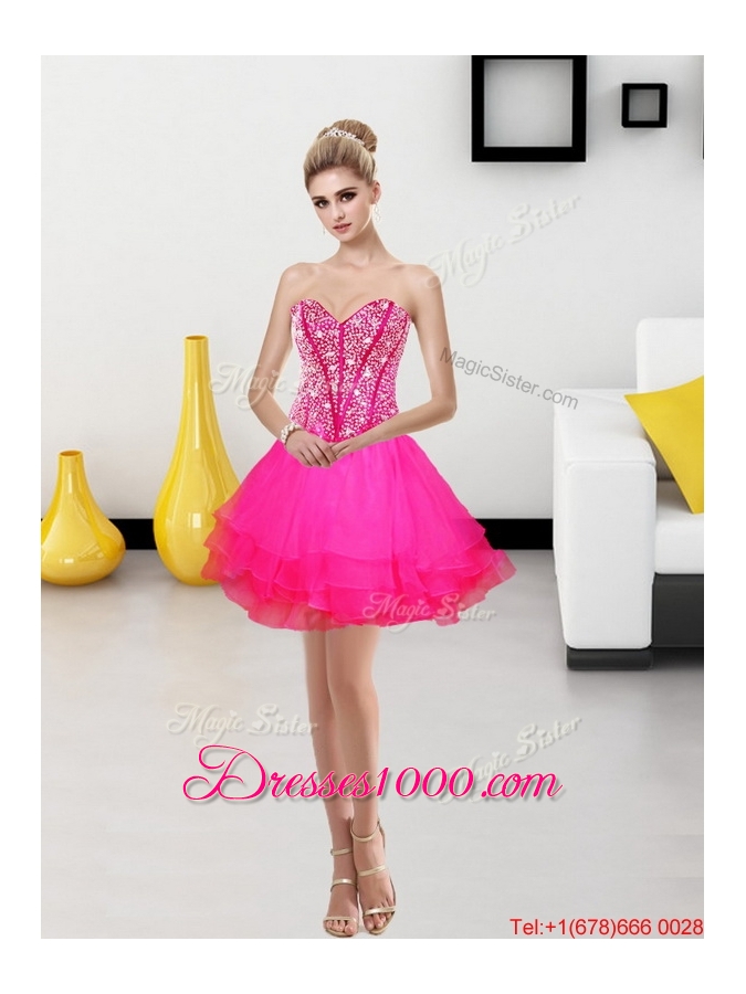 Fashionable 2015 Beading and Ruffles Sweetheart Quinceanera Dresses