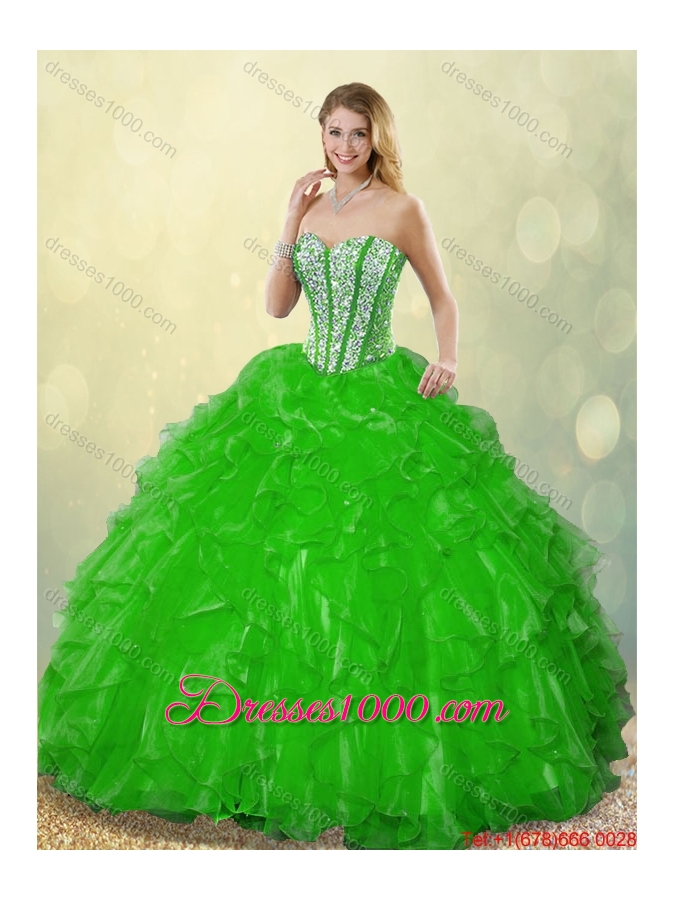 Fashionable 2016 Beading Detachable Quinceanera Dresses with Sweetheart
