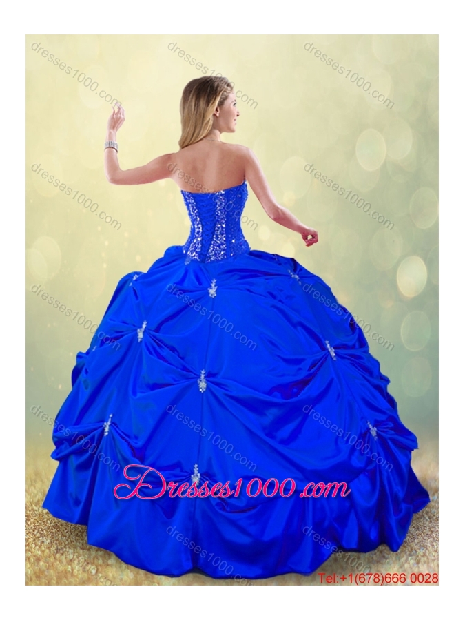Luxurious Floor Length Detachable Quinceanera Dresses with Pick Ups