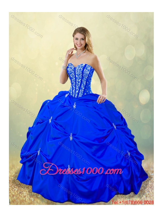 Luxurious Floor Length Detachable Quinceanera Dresses with Pick Ups