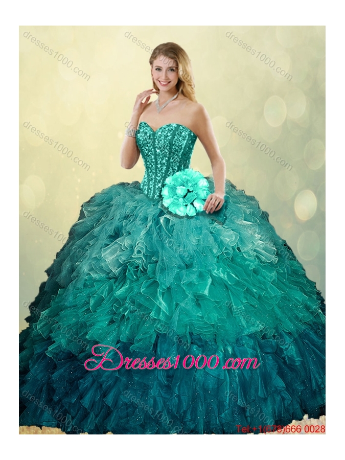 Luxurious Sweetheart Detachable Quinceanera Dresses with Beading