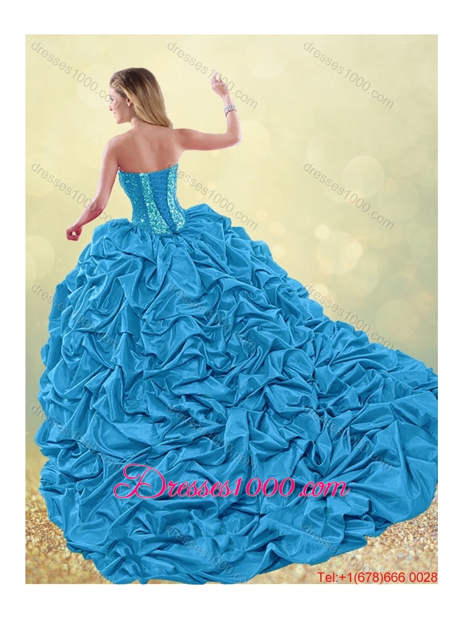 Popular Ball Gown Beading Quinceanera Dresses with Pick Ups