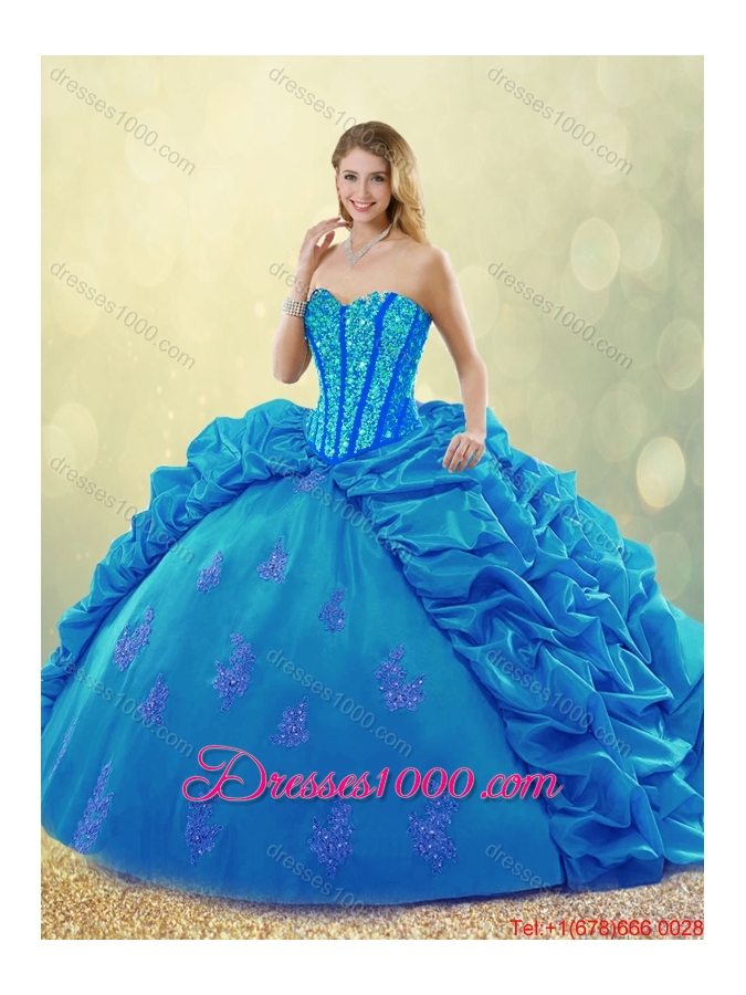 Popular Ball Gown Beading Quinceanera Dresses with Pick Ups