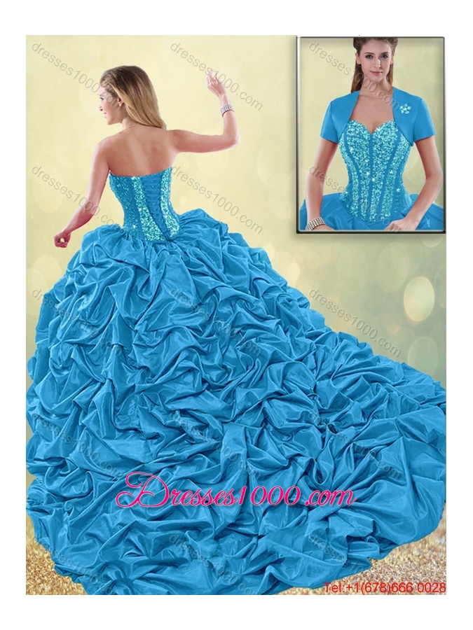 Popular Ball Gown Beading Quinceanera Dresses with Pick Ups