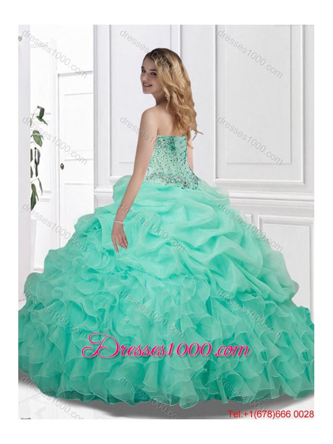 Beautiful Sweetheart Quinceanera Gowns with Beading and Ruffles