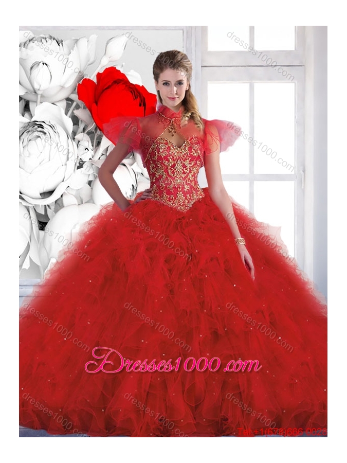 Elegant Beading and Ruffles Quinceanera Dresses with Lace Up