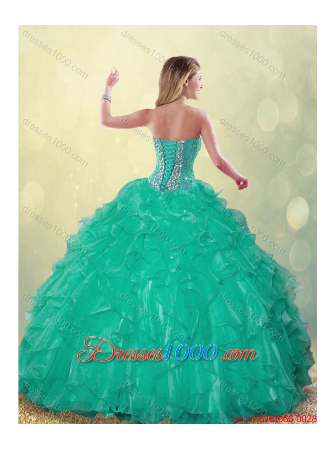 2015 Fall New Style Sweetheart Detachable Quinceanera Dresses with Floor Length