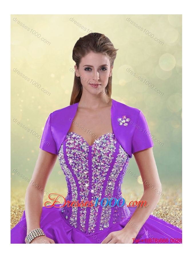 Classical Sweetheart Beading Detachable Quinceanera Dresses with Pick Ups