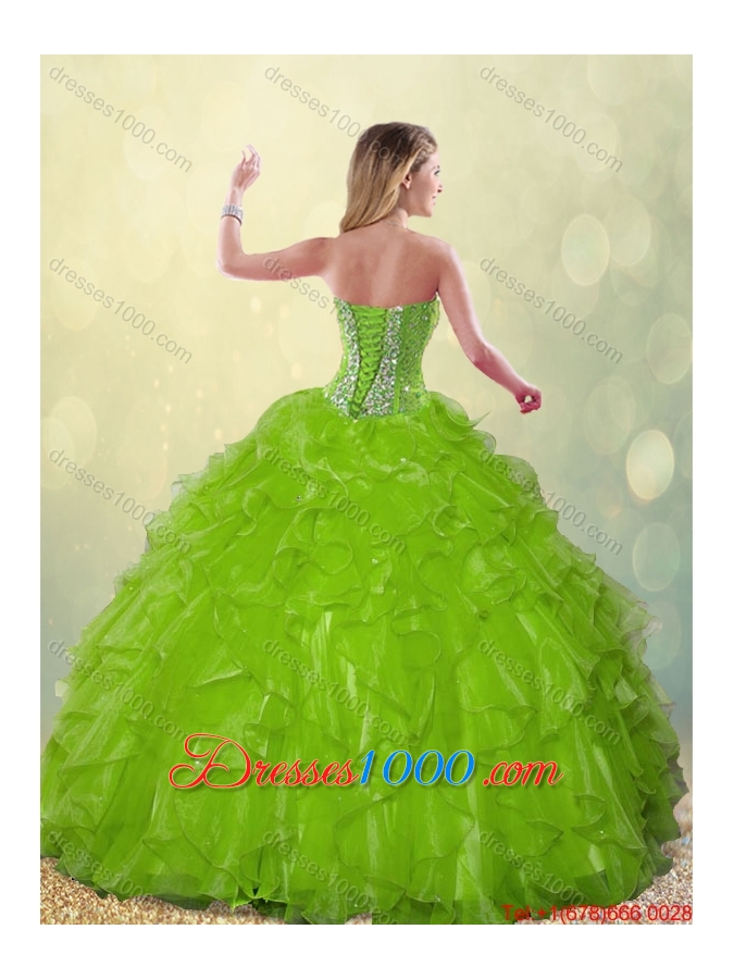 Gorgeous Sweetheart Detachable Quinceanera Dresses Beading and Ruffles