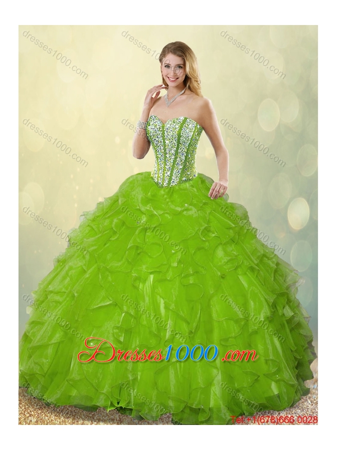 Gorgeous Sweetheart Detachable Quinceanera Dresses Beading and Ruffles