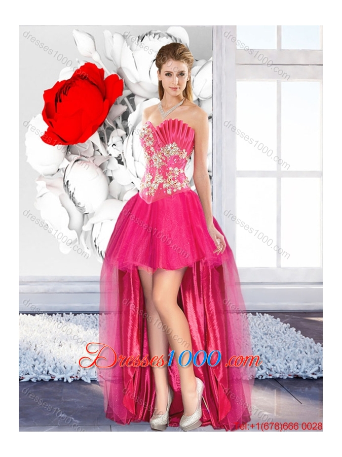 Hot Pink Affordable Detachable Sweet 16 Dresses with Beading