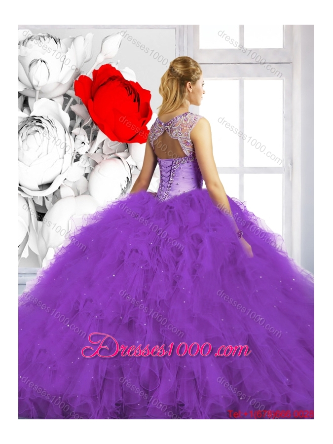 Pretty Beading Sweetheart Sweet 16 Dresses with Ruffles