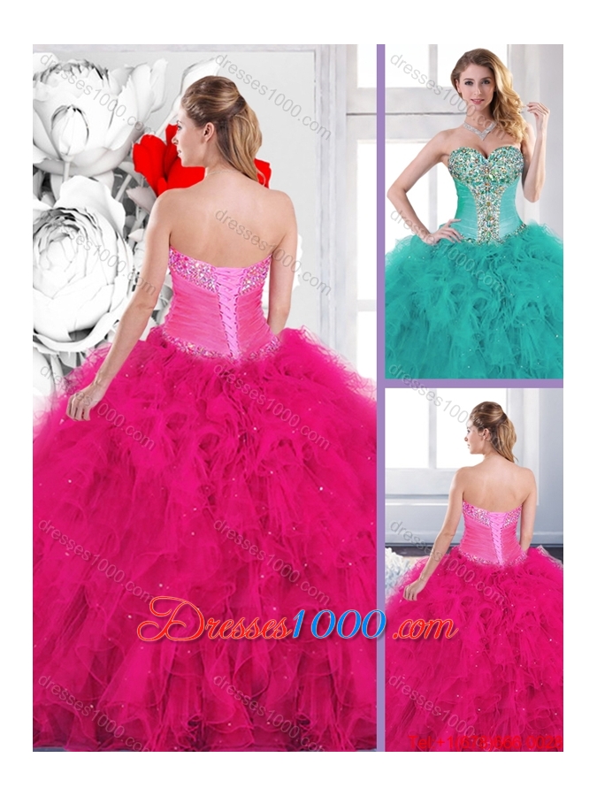 Popular Beading Sweet 16 Dresses with Ruffles for 2016