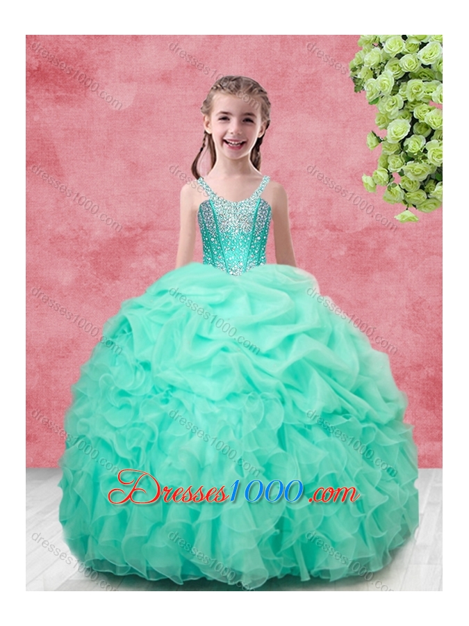 2016 Romantic Beading Princesita With Quinceanera Dresses in Apple Green