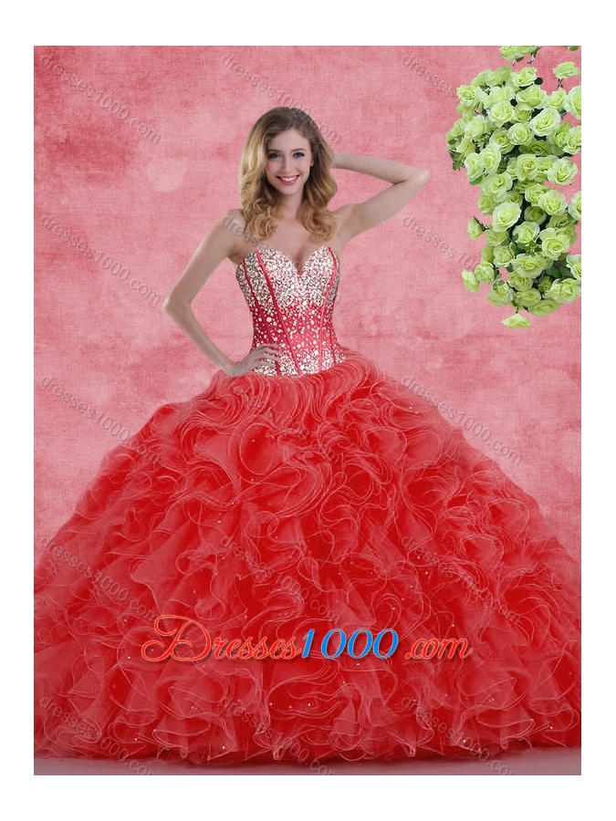 Cheap Ball Gown Sweetheart Princesita With Quinceanera Dresses with in Red