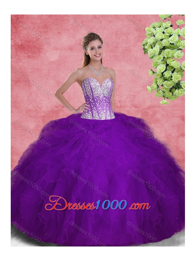 Hot Sale Wine Red Princesita With Quinceanera Dresses with Beading and Ruffles