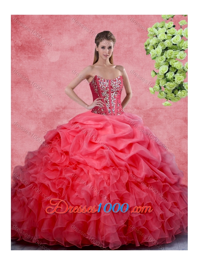 Pretty Ball Gown Sweetheart Beading Princesita With Quinceanera Dresses in Apple Green for Spring