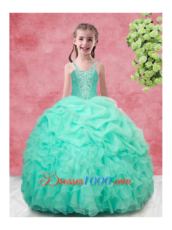 Pretty Ball Gown Sweetheart Beading Princesita With Quinceanera Dresses in Apple Green for Spring