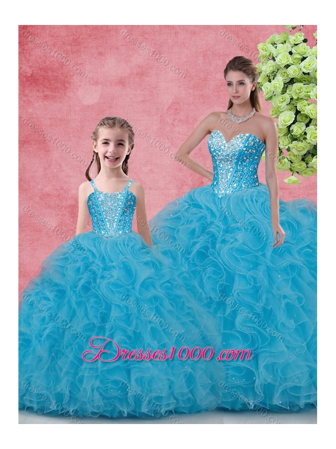 Wonderfu Floor Length Princesita With Quinceanera Dresses with Beading and Ruffles for Winter