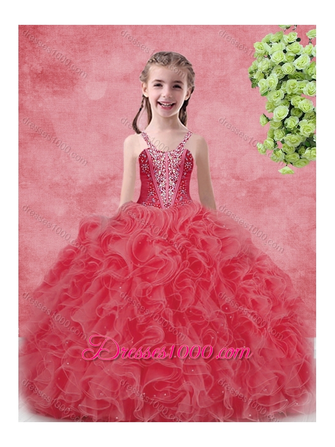 Wonderful Ball Gown Sweetheart Beading Princesita With Quinceanera Dresses in Coral Red