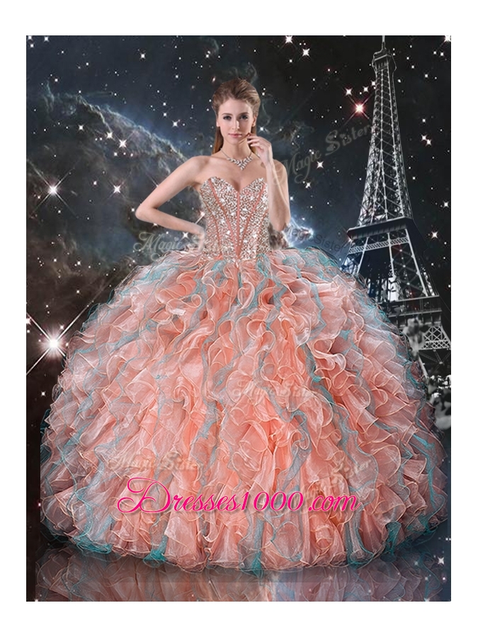 Gorgeous Ball Gown Princesita With Quinceanera Dresses with Beading and Ruffles for Fall