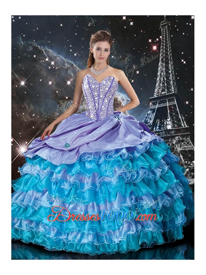 New Arrivals Ball Gown Beading and Ruffled Layers Princesita With Quinceanera Dresses