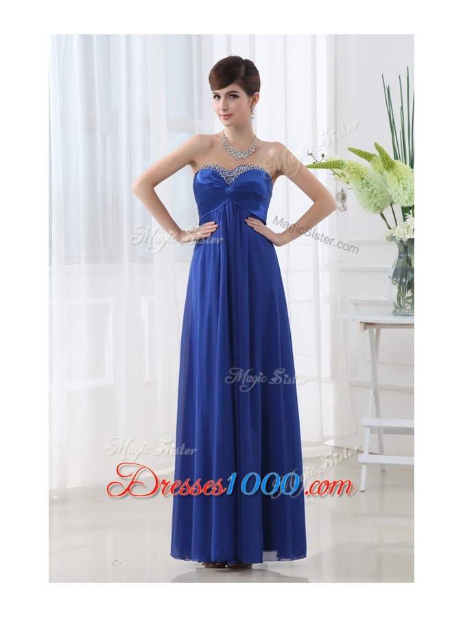 2016 Lovely Empire Sweetheart Prom Dresses with Beading