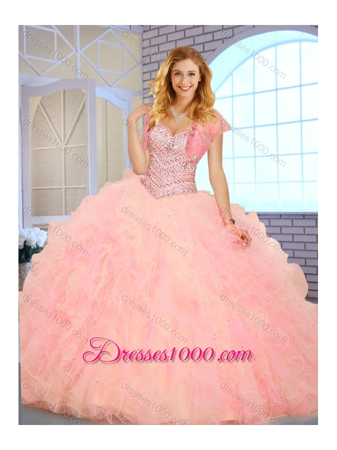 Lovely Ball Gown Sweetheart Quinceanera Dresses with Beading and Ruffles
