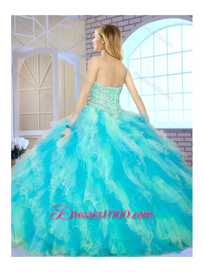 Lovely Ball Gown Sweetheart Quinceanera Dresses with Beading and Ruffles