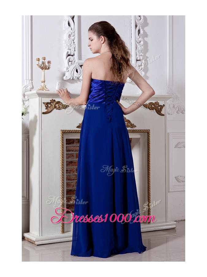 Lovely Empire Sweetheart Long Prom Dress in Royal Blue