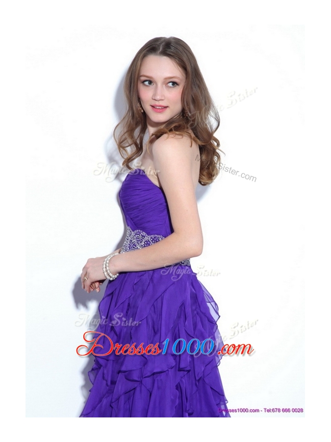 Lovely Sweetheart Knee Length Prom Dresses with Ruffles