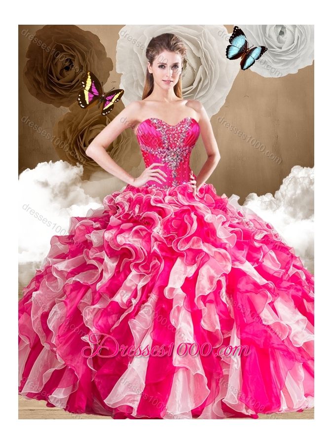 New Arrivals Sweetheart Multi Color Quinceanera Gowns with Ruffles
