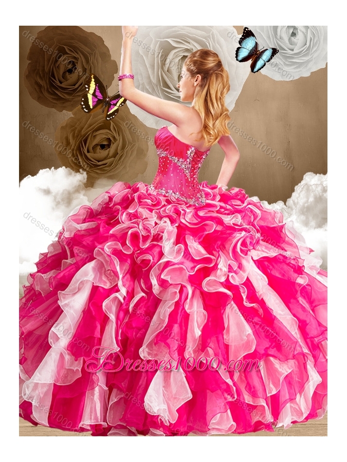 New Arrivals Sweetheart Multi Color Quinceanera Gowns with Ruffles