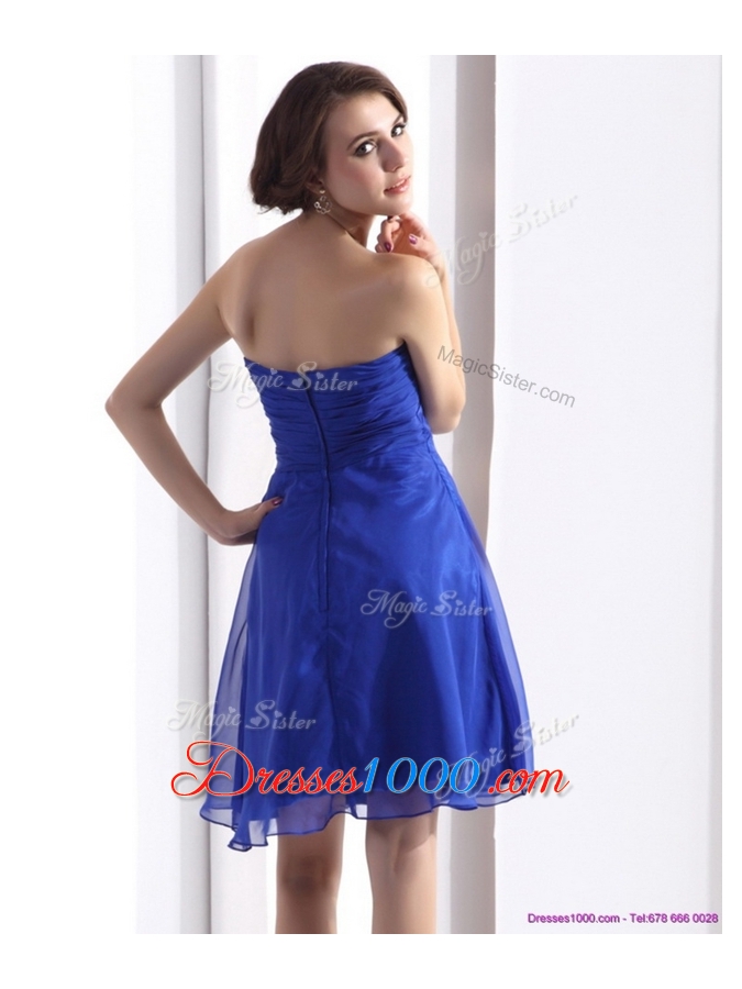 Perfect Sweetheart Beading Short Prom Dresses in Blue