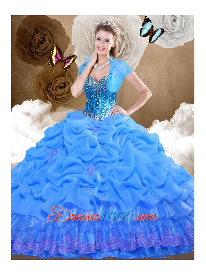 Romantic Sweetheart Quinceanera Dresses with Beading and Pick Ups