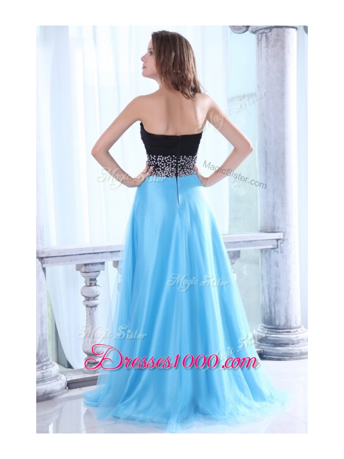 2016 Romantic Sweetheart Beading Brush Train Prom Dress for Graduation