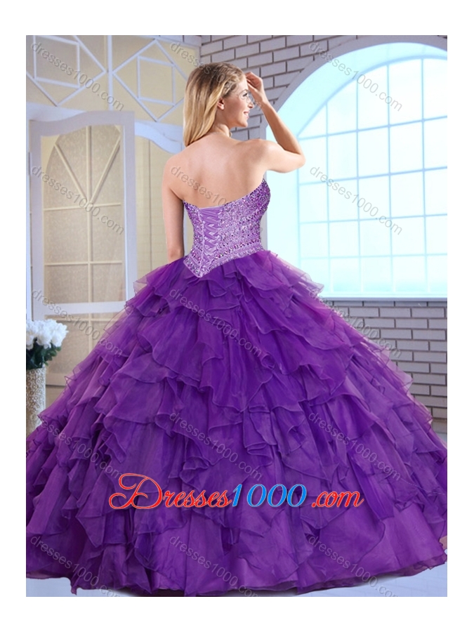Beautiful Ball Gown Beading and Ruffles Quinceanera Gowns
