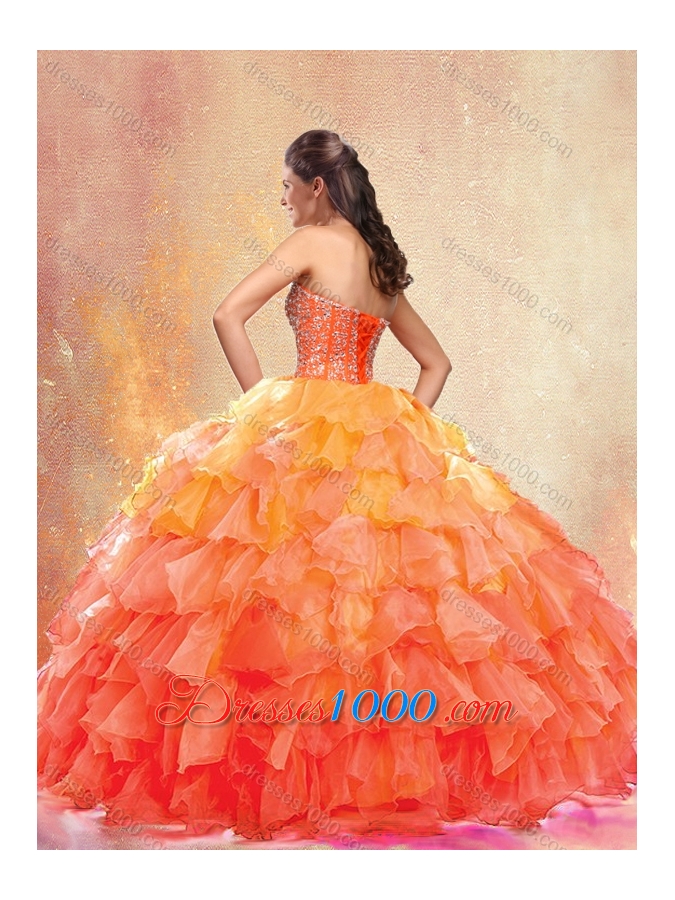 Beautiful Ball Gown Quinceanera Gowns with Beading and Ruffles