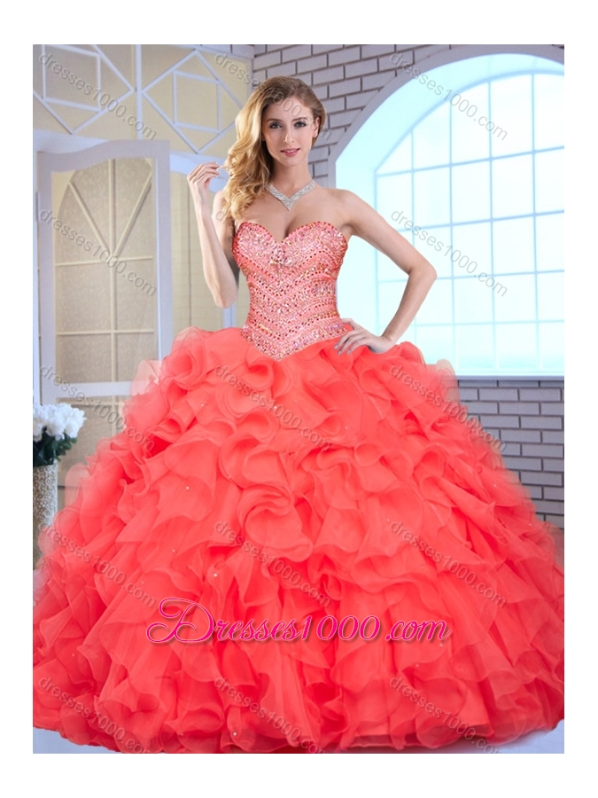Lovely Sweetheart Quinceanera Dresses with Beading and Ruffles