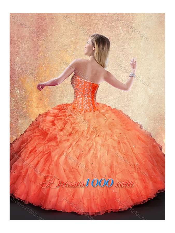 Wonderful Ball Gown Beading and Ruffles Sweet 16 Dresses