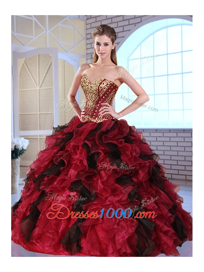 Most Popular Sweetheart Quinceanera Gowns with Appliques and Ruffles